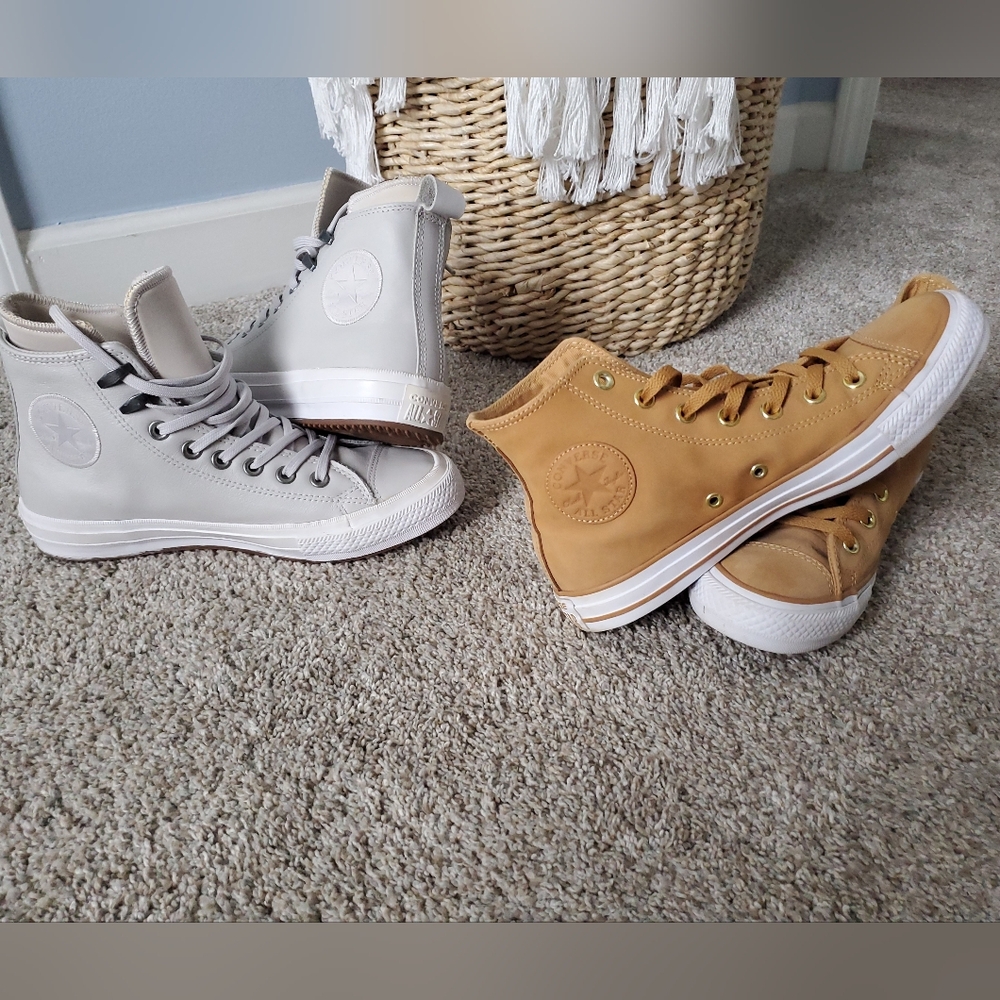 Converse Tan High-Top Sneakers